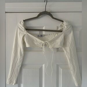 white adika shirt